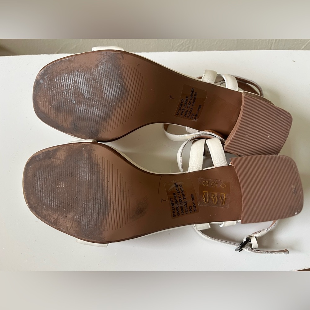 Madewell Elegant off White Block Heel Sandals size 7 - Picture 6 of 14